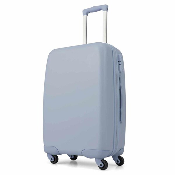 Costway 20" Carry-on Luggage Lightweight Hardshell Trolley Travel Suitcase w/Locker Adjustable Blue
