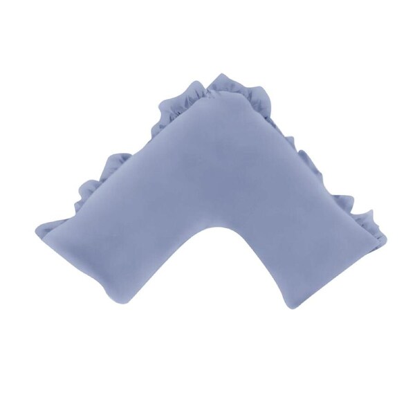 Boomerang Ruffled V Shaped Pillowcase 280TC Ocean