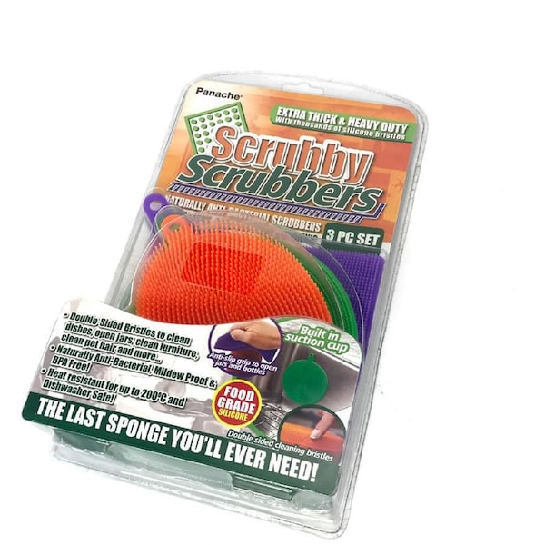 Scrubby Scrubbers silicon sponge Better than sponge Dishwashing Mildew-Free Cleaning