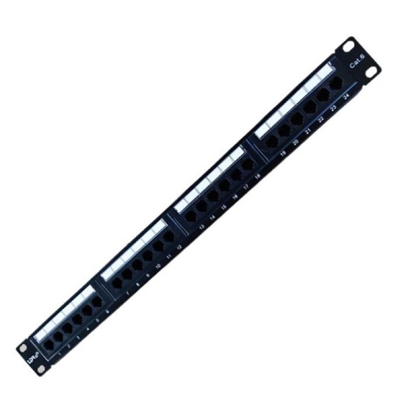 LDR 24 Port Cat6/5e Patch Panel Rack Mount - 1U