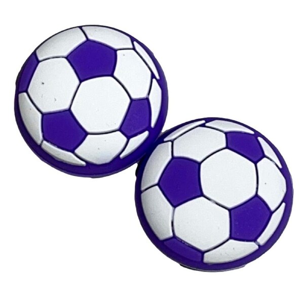 Thumb Grips x 2 For PS4 PS5 XBOXONE Xbox Series Toggle Cover Cap - Purple Soccer