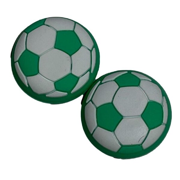Thumb Grips x 2 For PS4 PS5 XBOXONE Xbox Series Toggle Cover Cap - Green Soccer
