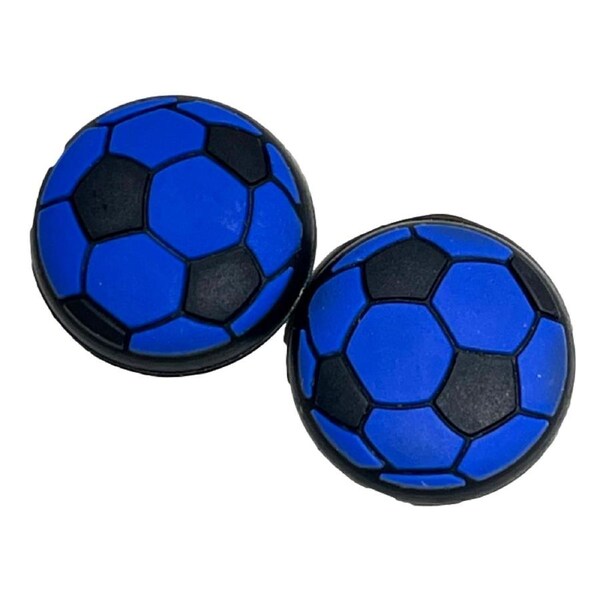 Thumb Grips x 2 For PS4 PS5 XBOXONE Xbox Series Toggle Cover Cap - Blue Soccer