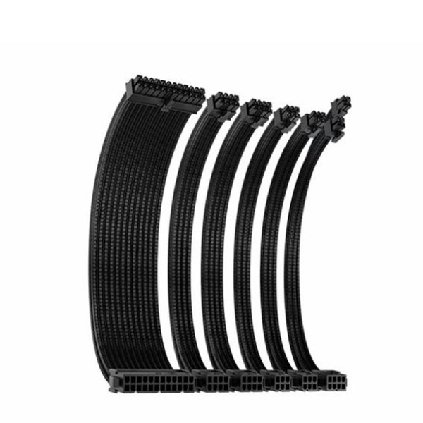 Antec CIP4 Cable Kit Black - 6 Pack, 24ATX, 4+4 EPS, 16AWG Thicker, High Performance 300mm long Length. Premium Sleeved & Universal