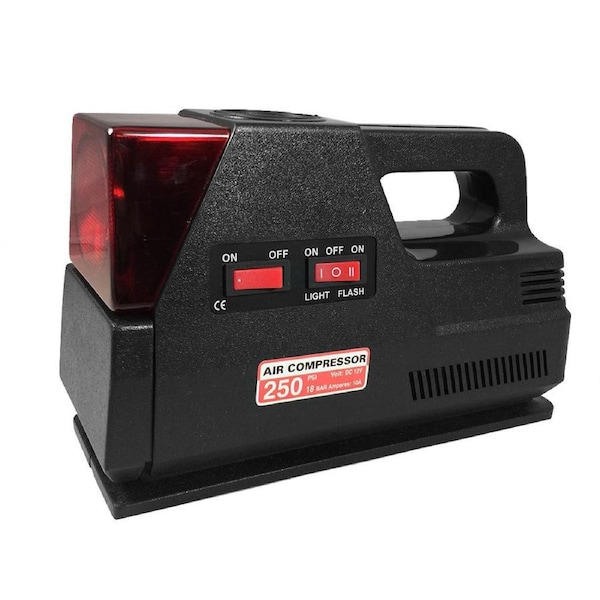 3 in 1 Mini Air Compressor/Pressure Gauge w/ Light Portable 12V Tyre Inflator