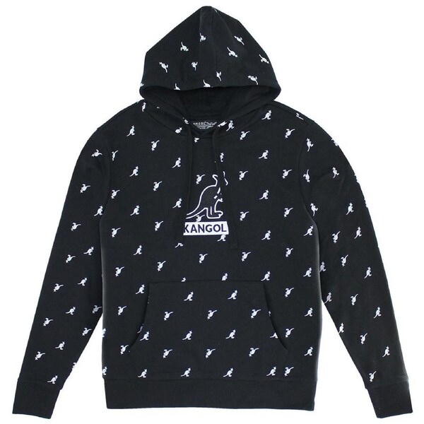 Aop Hood Sweater Hoodie Sweatshirt Top Pullover - Black Combo - Size S