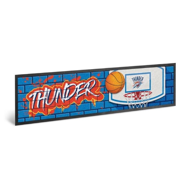 NBA OKC Oklahoma City Thunder Basketball Bar Runner Mat