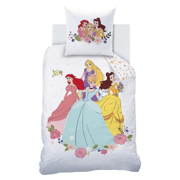 Disney Princess Ball Cotton Quilt Cover Set - Single Bed Size