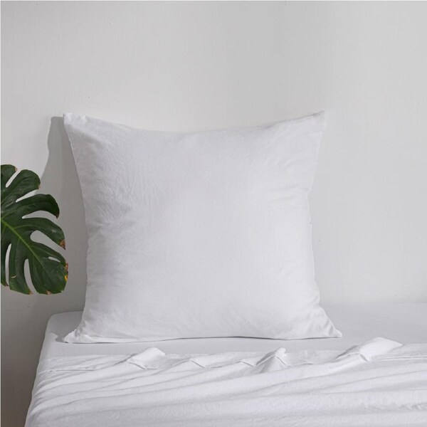 Dreamaker Superfine Washed Microfibre Euro 65 x 65cm - White