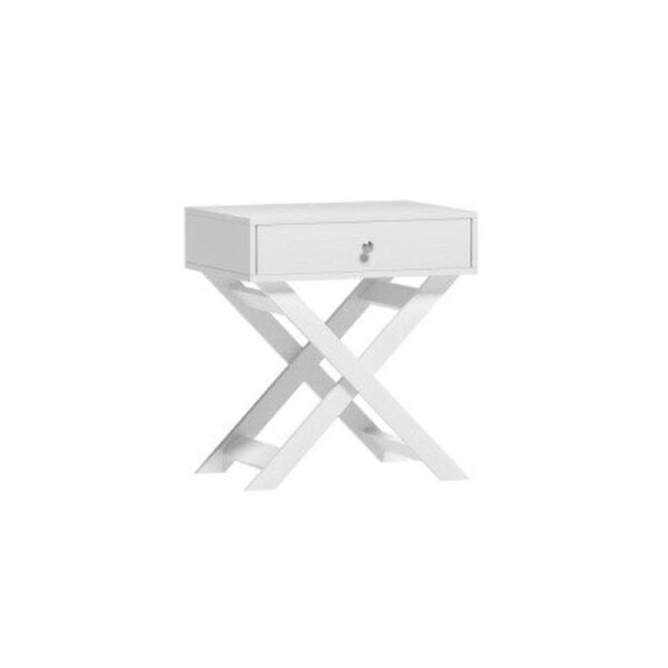 Bedside Table Drawers Side Table Storage Cabinet Nightstand White QARA