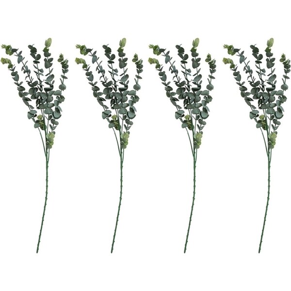 4x Faux 80cm Stem Silver Dollar Artificial Home Decorative Foliage Plant Green