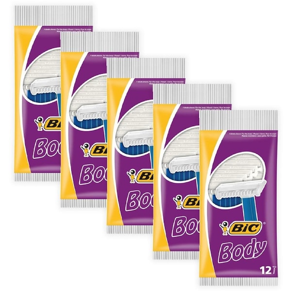 60pc Bic Medical Unisex Grooming/Shaving Body Hair Shavers Disposable Razors