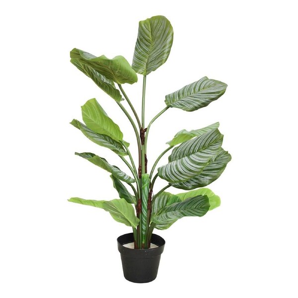 Potted 95cm Calathea Large Artificial Faux/Fake Plant Home Garden Decor Green