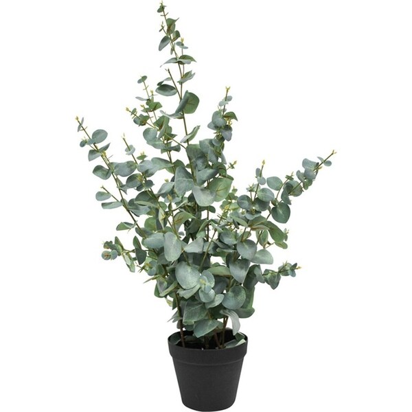 Faux 75cm Silvergum Artificial/Fake Home Decorative Plant w/ Pot Large Green