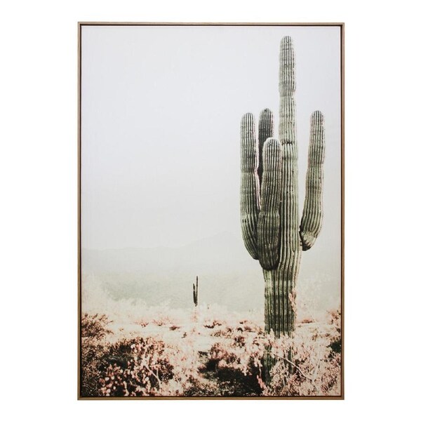 Framed Canvas/Resin 70x100cm Cactus Wall Hanging Art Decorative Home Display