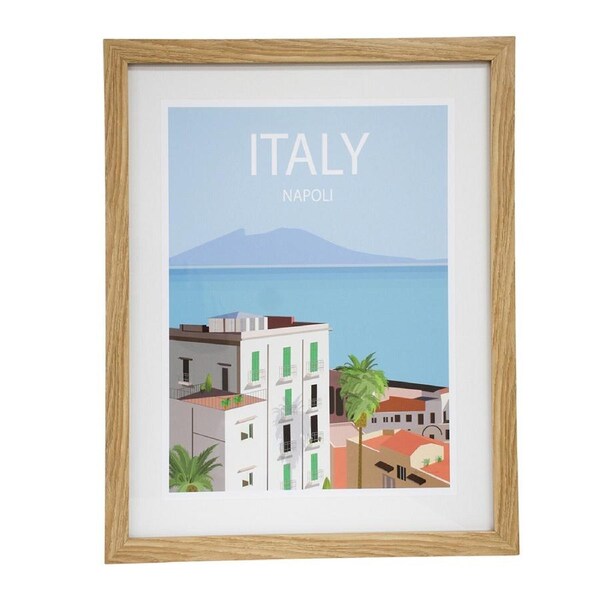 Framed Glass/Resin 40x50cm Print Italy Wall Hanging Art Home Decorative Display