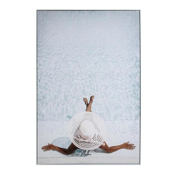 Framed Canvas/Resin 80x120cm Poolside Wall Hanging Art Decorative Home Display