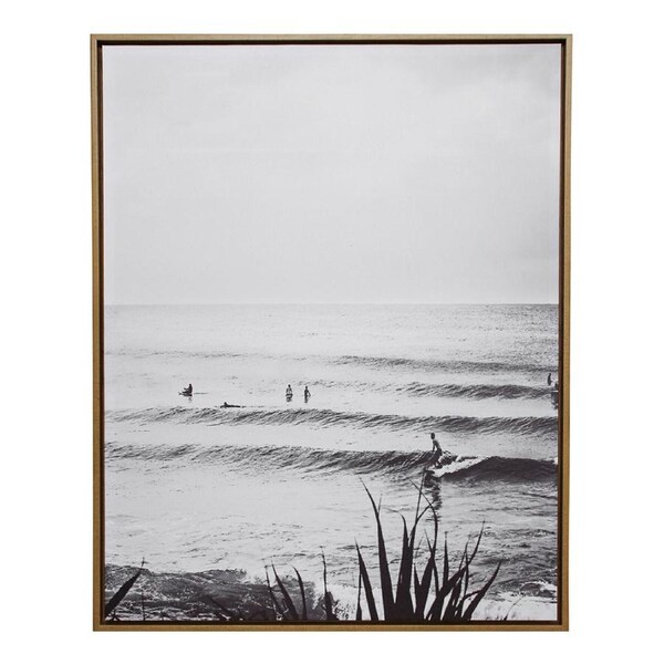 Framed 80x100cm Canvas/Resin Surf Beach Hanging Wall Art Home Decorative Display