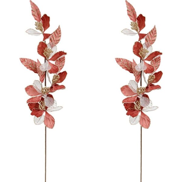 2x Stemmed 75cm Velvet Leaf Artificial/Fake Home/Office Decor Faux Plant Dawn
