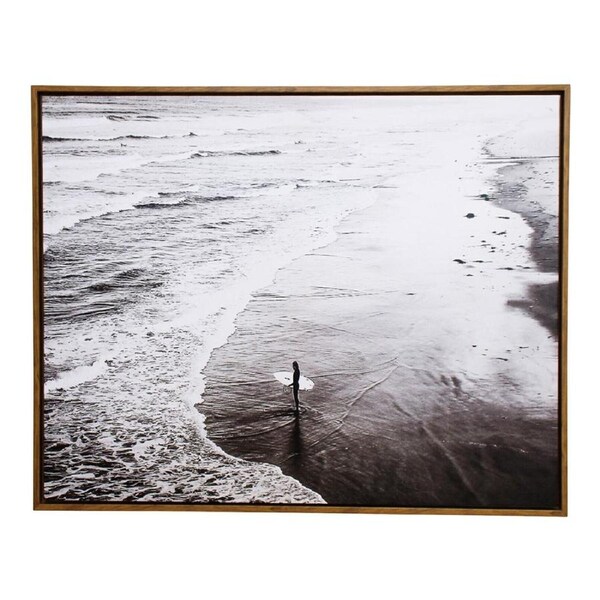 Framed 80x100cm Canvas/Resin Surfers 7 Hanging Wall Art Home Decorative Display