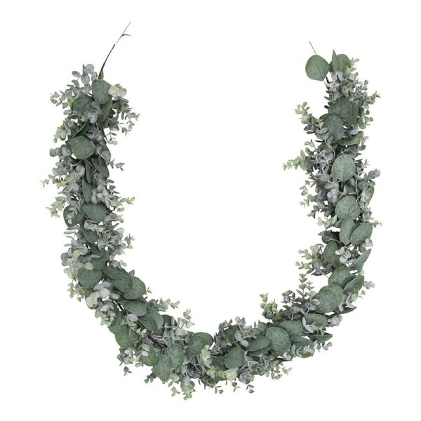 Wreath 150cm Plastic Silvergum Home Decorative Hanging Display w/ Berries Green