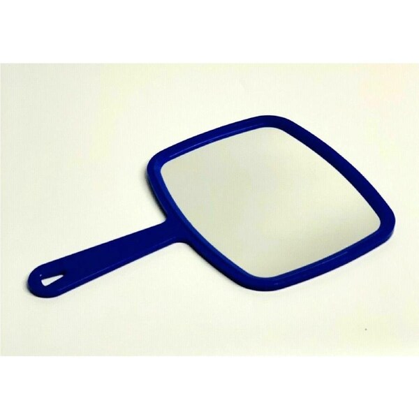 Hand Held Mirror Handheld Salon Mirror Large Lady Women Makeup Beauty Cosmetic Large Blue