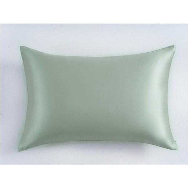 Luxe Bedding 6A Grade 100% Mulberry Silk ZIPPERED KING Pillowcase Sage Green