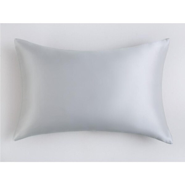 Luxe Bedding 6A Grade 100% Mulberry Silk ZIPPERED STANDARD Pillowcase Silver