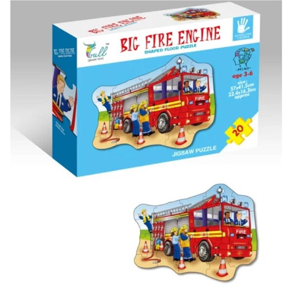 Big Fire Engine Shaped Floor Puzzle Jigsaw Puzzle 20 Pieces