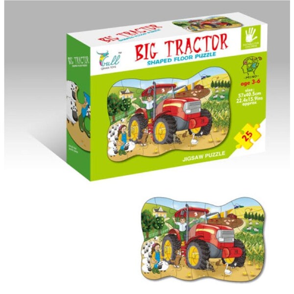 Big Tractor Shaped Floor Puzzle Jigsaw Puzzle 25 Pieces 3+