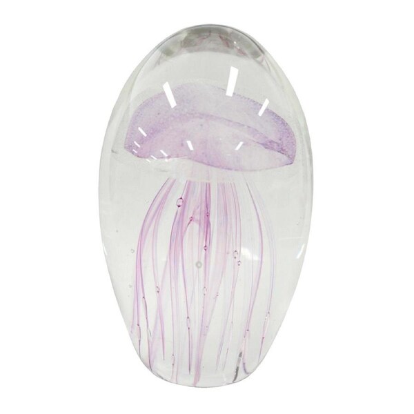 Decorative Glass 12cm Jellyfish Centrepiece Tabletop Home Decor Medium Lilac