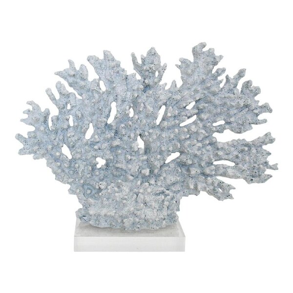 Decorative Polyresin/Acrylic 26cm Branches Surf Coral Home Decor Display Blue