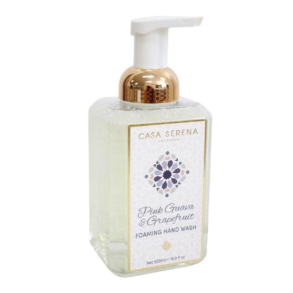 Casa Serena 500ml Foaming Hand Wash Liquid Scented Soap Pink Guava & Grapefruit