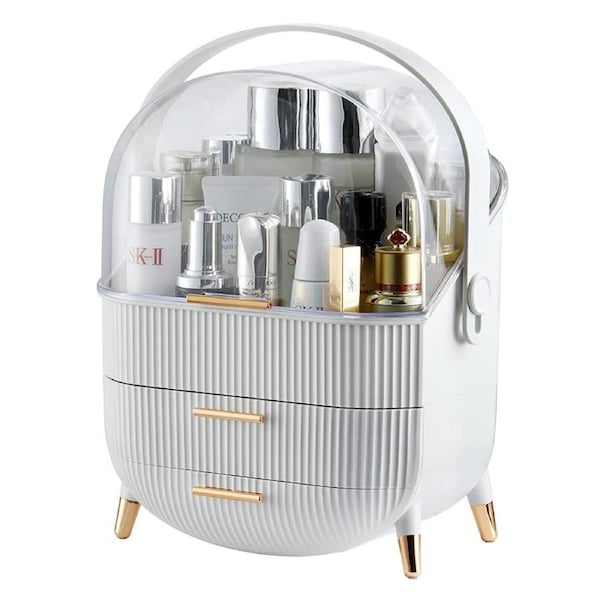 KIISS Makeup Organizer Drawer Cosmetic Carry Case Storage Box Jewellery Holder Stand Only White Box
