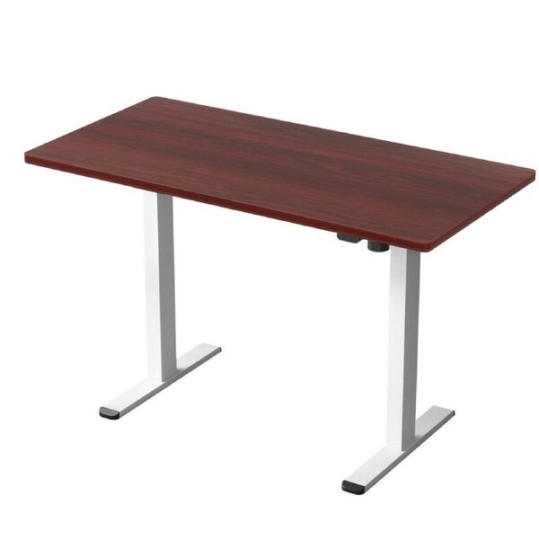 Artiss Electric Standing Desk Motorised Sit Stand Computer Desks 120/140CM 120CM White??alnut