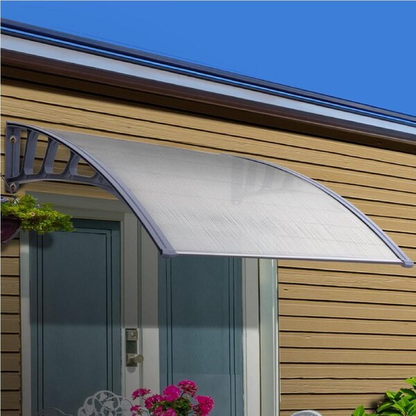 InstaHut Window Door Awning Door Canopy Outdoor Patio Sun Shield 1.5mx1-4m 1.5X2M / Clear
