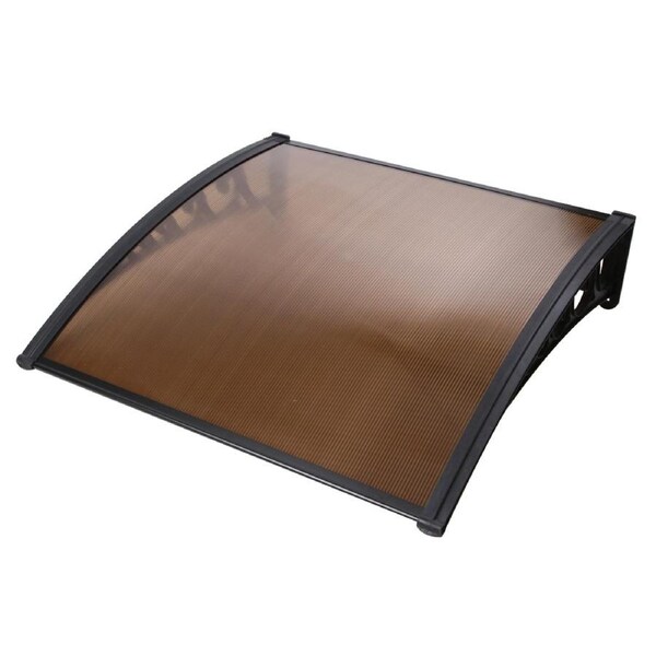 Instahut Window Door Awning Door Canopy Patio 1-6M DIY UV Rain Cover Outdoor 1X1M / Brown