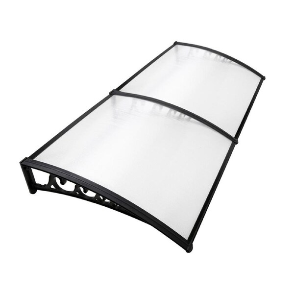 Instahut Window Door Awning Door Canopy Patio 1-6M DIY UV Rain Cover Outdoor 1X2M / Clear