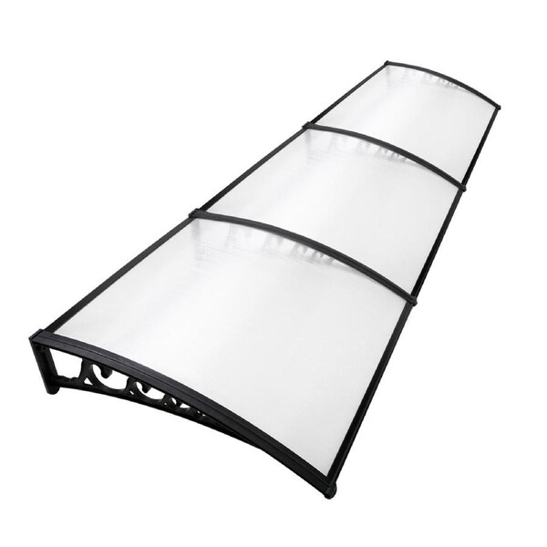 Instahut Window Door Awning Door Canopy Patio 1-6M DIY UV Rain Cover Outdoor 1X3M / Clear