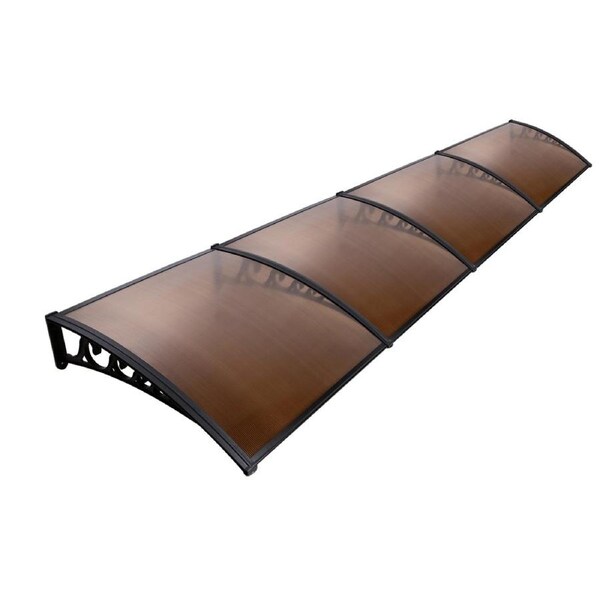 Instahut Window Door Awning Door Canopy Patio 1-6M DIY UV Rain Cover Outdoor 1X4M / Brown