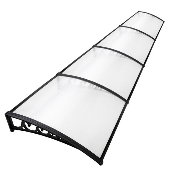 Instahut Window Door Awning Door Canopy Patio 1-6M DIY UV Rain Cover Outdoor 1X4M / Clear