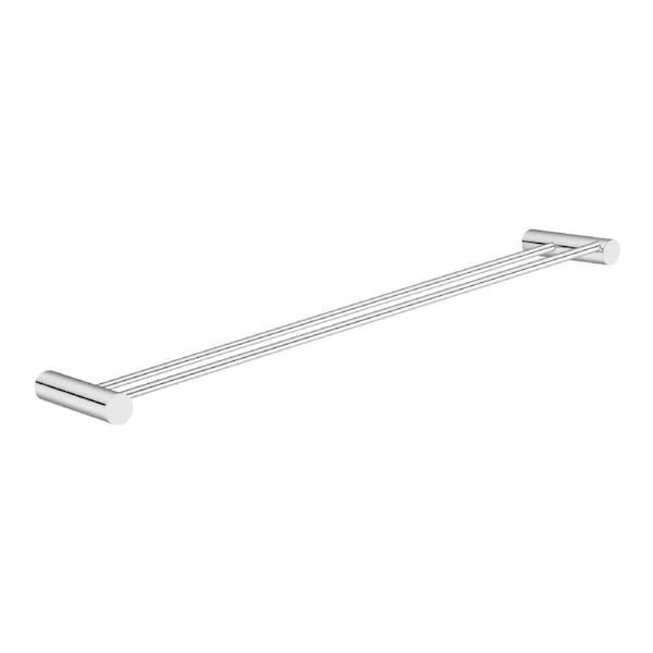 Double Towel Rail 600mm Rack Bar Wall Holder Hanger 304 Stainless Steel Chrome