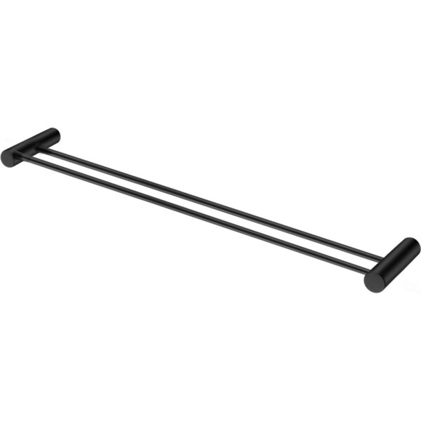 Double Towel Rail 600mm Rack Bar Wall Holder Hanger 305 Stainless Steel Black