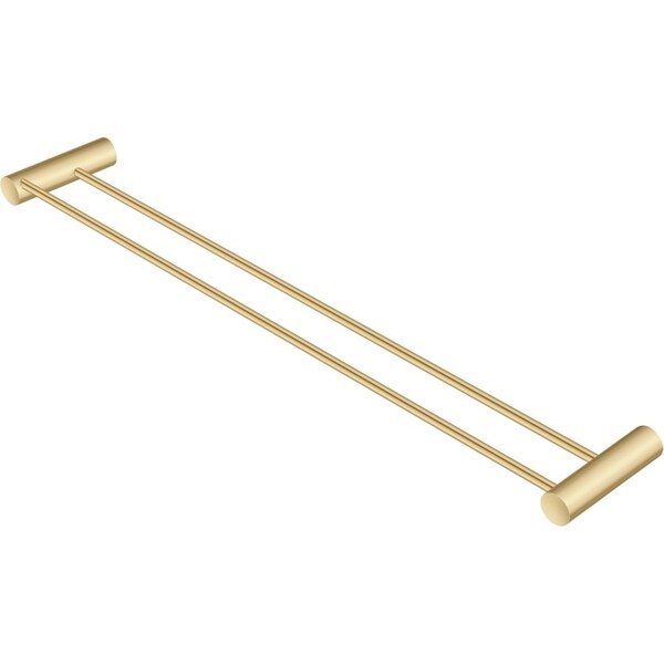 Double Towel Rail 600mm Rack Bar Wall Holder Hanger 306 Stainless Steel Brushed Gold