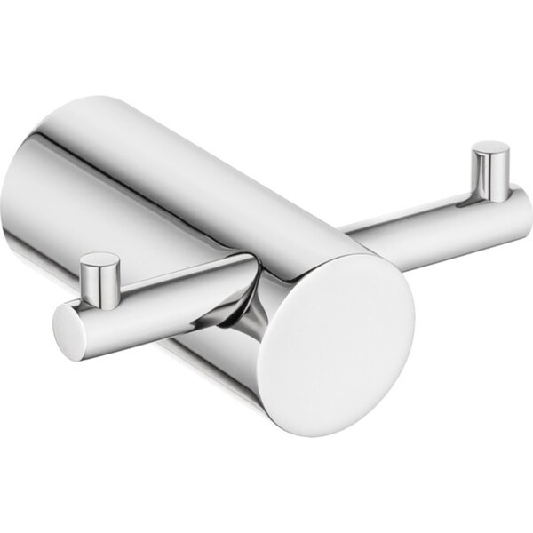 Double Robe Hook Clothes Towel Rack Holder Wall Mounted Hanger Chrome