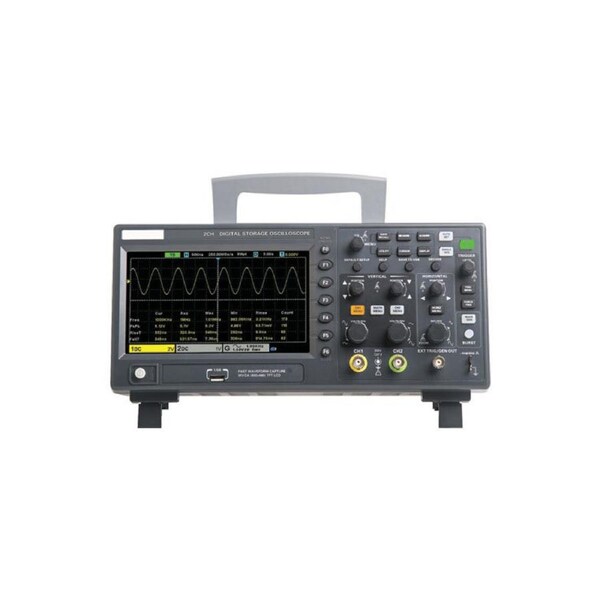 100MHz LCD Auto Measurement Digital Storage Oscilloscope & Waveform Generator