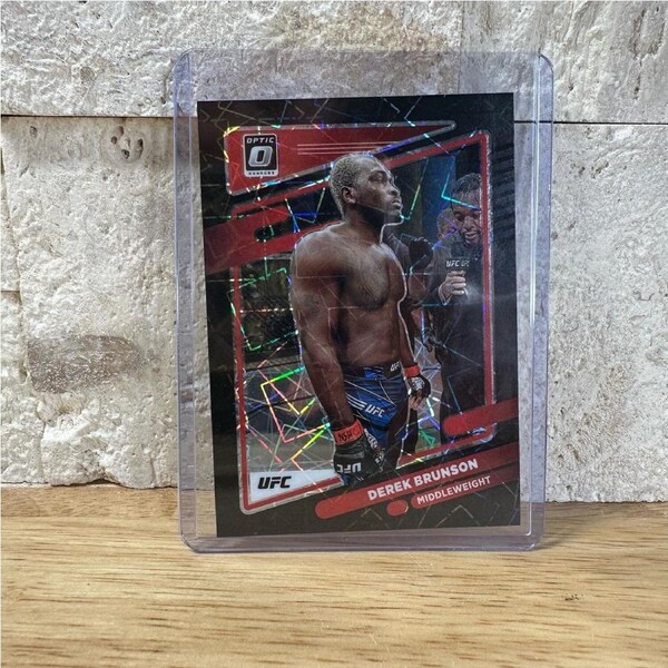 2022 Donruss Optic Derek Brunson Black Velocity Refractor 11/39
