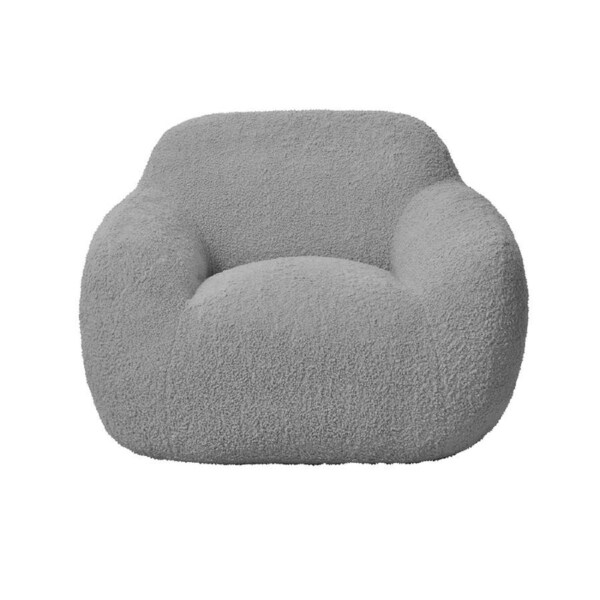 I Am Fake Cozy Lounge/Living Room Boucle Chair Home Decor Large Grey