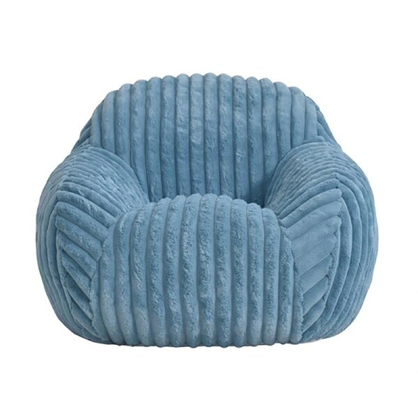 I Am Fake Kids/Childrens Cozy Chair Home Decor Corduroy Faux Fur Small Blue