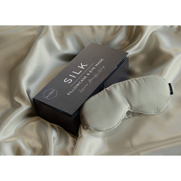 Ardor Silver Nights Silk Pillowcase & Eye Mask Home Decor Sleepwear Bedding Pack